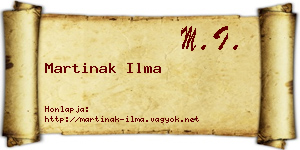 Martinak Ilma névjegykártya